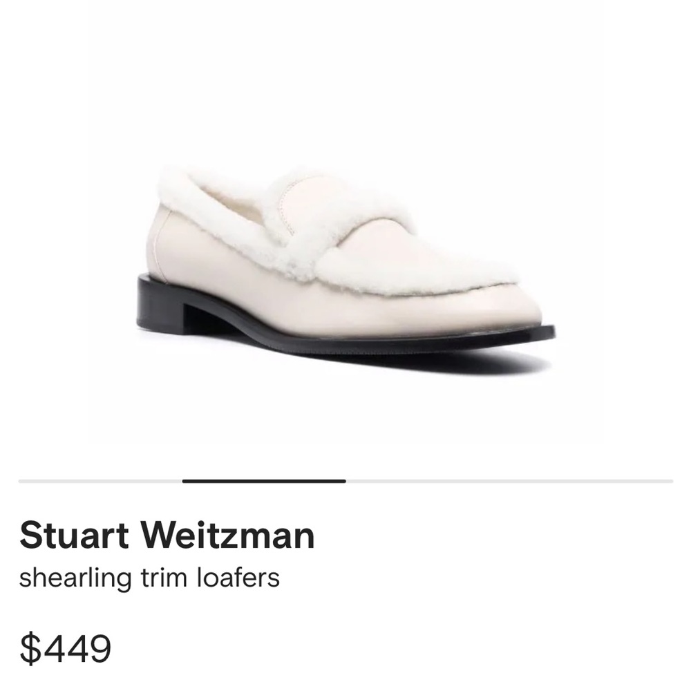 Stuart Weitzman Palmer Shearling Trim Loafers - image 1
